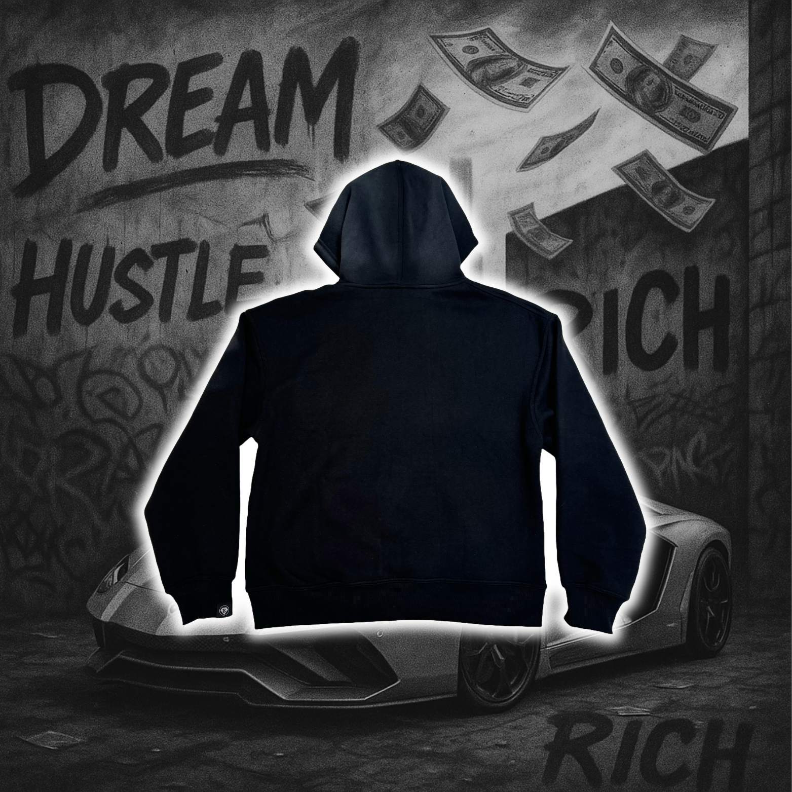 BASIC ZIP-HOODIE SCHWARZ