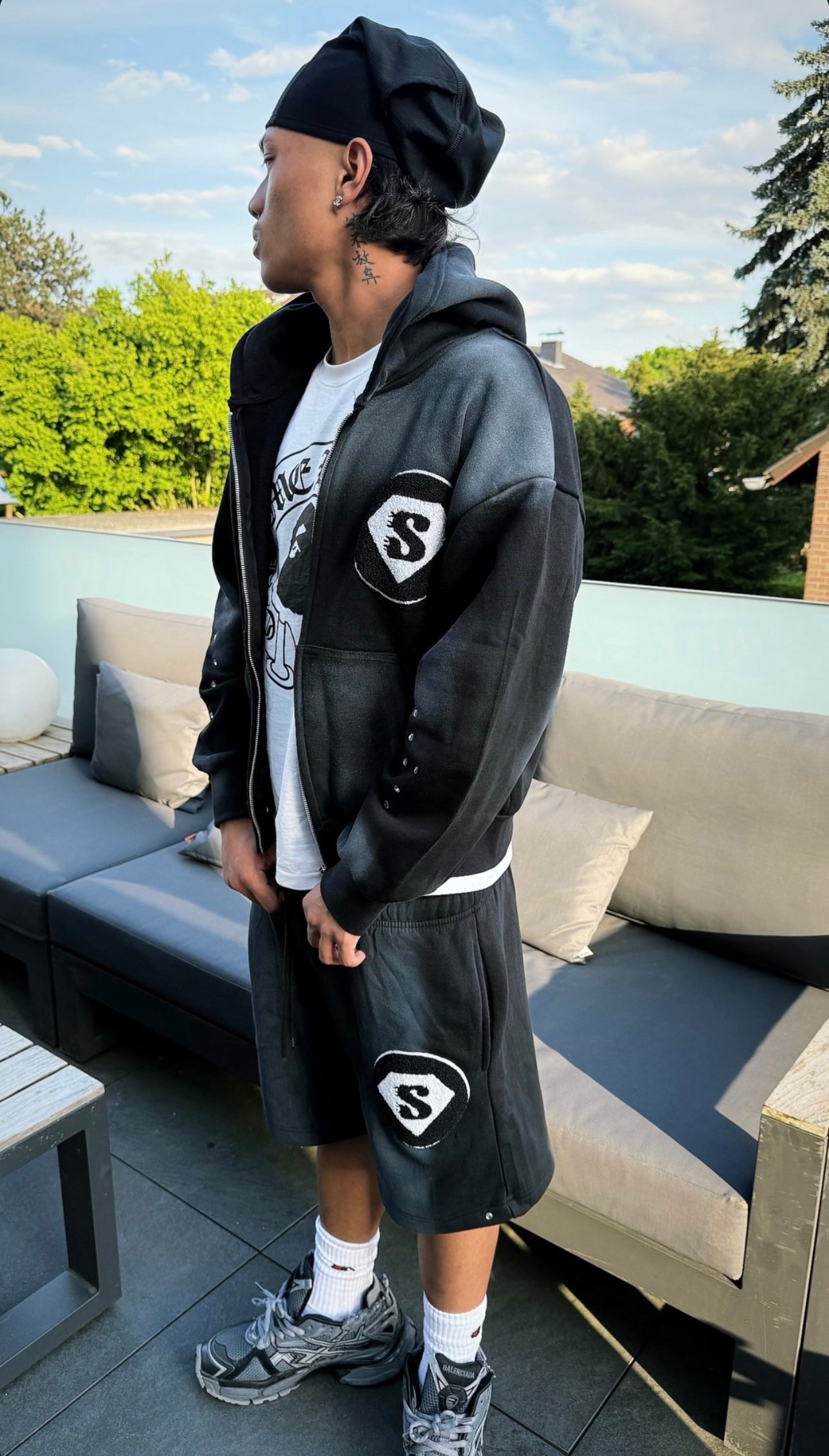 DIAMOND ZIP-HOODIE SCHWARZ