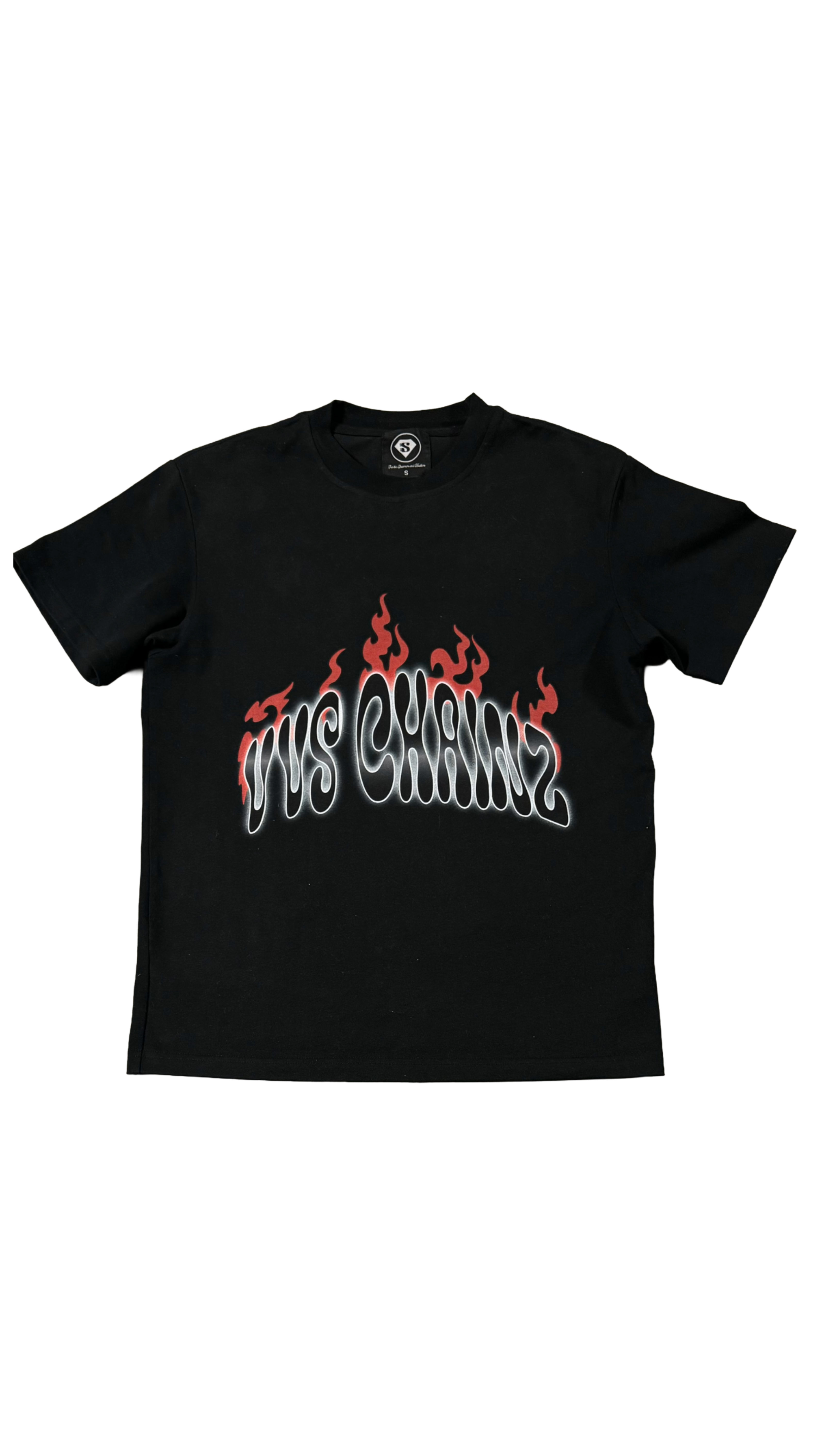VVSCHAINZ Graphic Flame Tee - Black