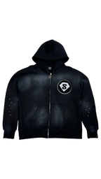 VVSCHAINZ Diamond Zip Hoodie – Black